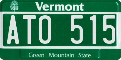 VT license plate ATO515