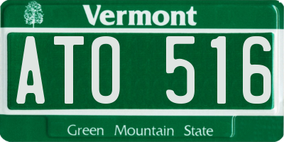VT license plate ATO516