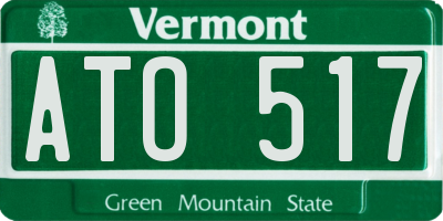 VT license plate ATO517