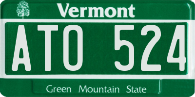 VT license plate ATO524