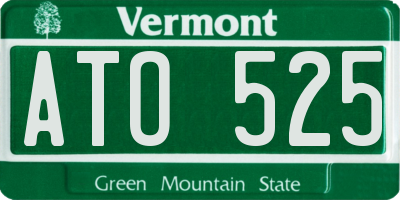 VT license plate ATO525