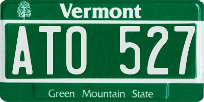 VT license plate ATO527