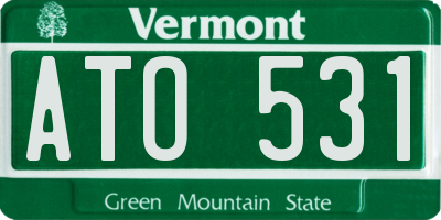 VT license plate ATO531