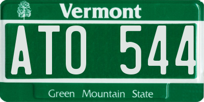 VT license plate ATO544