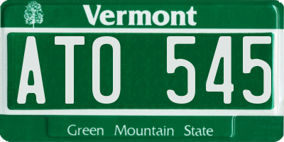 VT license plate ATO545