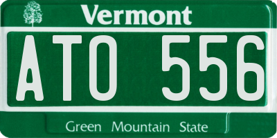 VT license plate ATO556