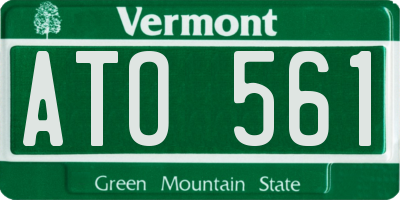 VT license plate ATO561