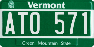 VT license plate ATO571