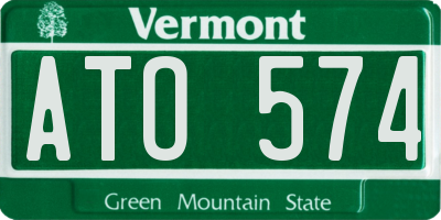 VT license plate ATO574