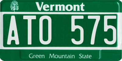 VT license plate ATO575