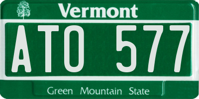 VT license plate ATO577