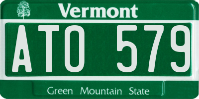VT license plate ATO579