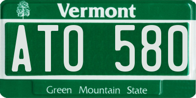 VT license plate ATO580