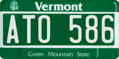 VT license plate ATO586