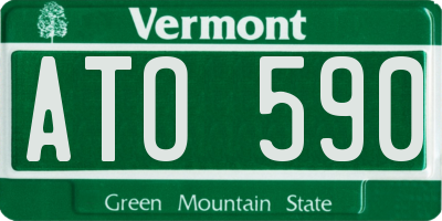 VT license plate ATO590