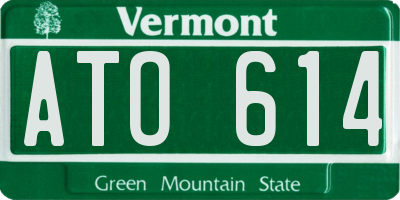 VT license plate ATO614