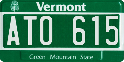 VT license plate ATO615