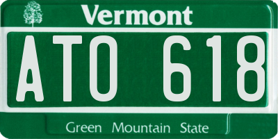 VT license plate ATO618