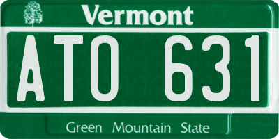 VT license plate ATO631