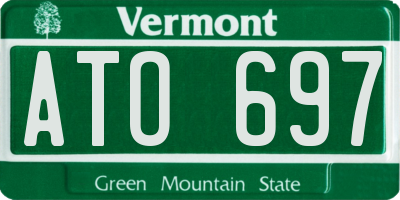 VT license plate ATO697