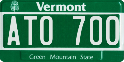 VT license plate ATO700