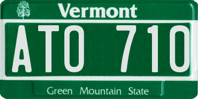 VT license plate ATO710