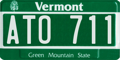 VT license plate ATO711