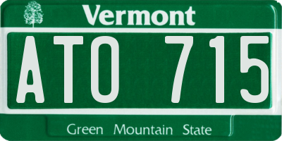 VT license plate ATO715