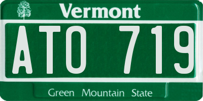 VT license plate ATO719
