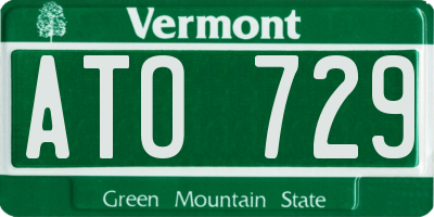 VT license plate ATO729