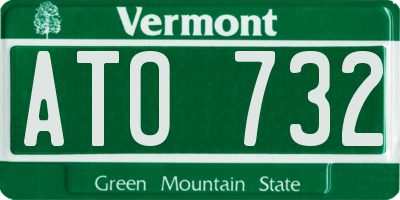 VT license plate ATO732