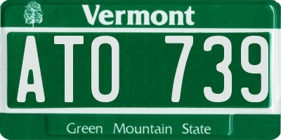 VT license plate ATO739