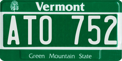 VT license plate ATO752