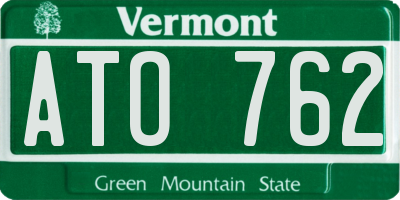 VT license plate ATO762