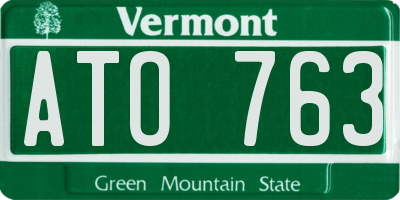 VT license plate ATO763