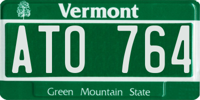 VT license plate ATO764