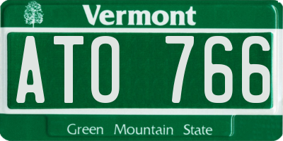 VT license plate ATO766