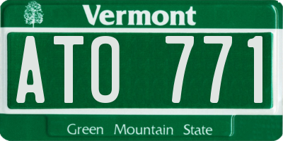 VT license plate ATO771