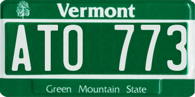 VT license plate ATO773