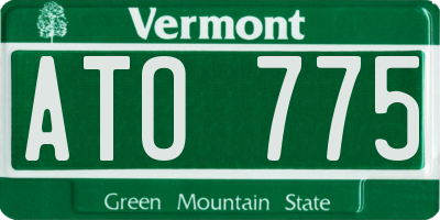 VT license plate ATO775