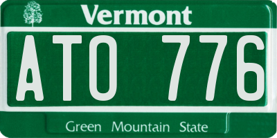 VT license plate ATO776