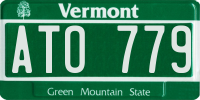 VT license plate ATO779