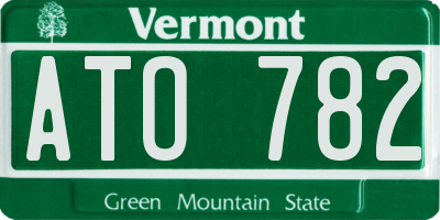 VT license plate ATO782