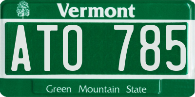 VT license plate ATO785