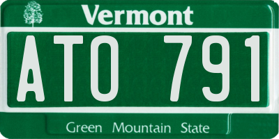 VT license plate ATO791