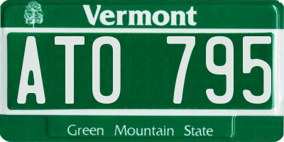 VT license plate ATO795