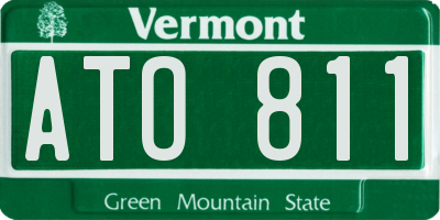VT license plate ATO811