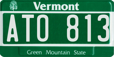 VT license plate ATO813