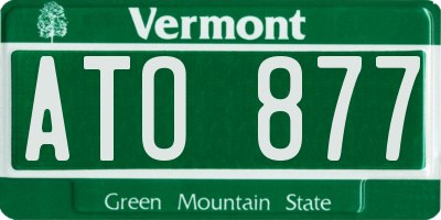 VT license plate ATO877