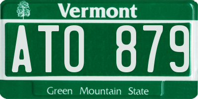 VT license plate ATO879